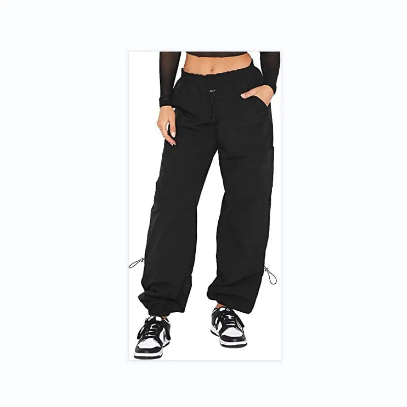 Multi-bag straight-leg cargo casual trousers in a loose fit, shown in one of six available colours.