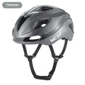 Road bike safety helmet shown in multiple colours including black, white, titanium, and pink.