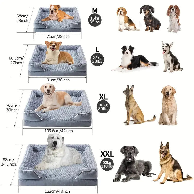 Waterproof dog kennel mat in grey or brown colours with removable washable cover