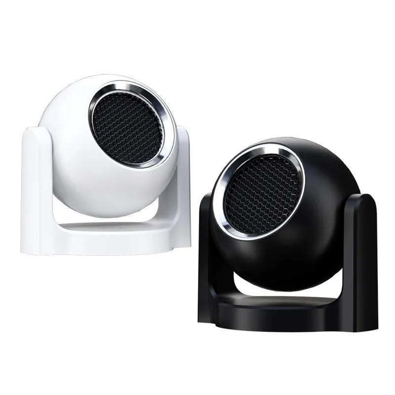 12V 120W car warm air blower heater in black or white, ABS casing, for defrosting and defogging in-car.