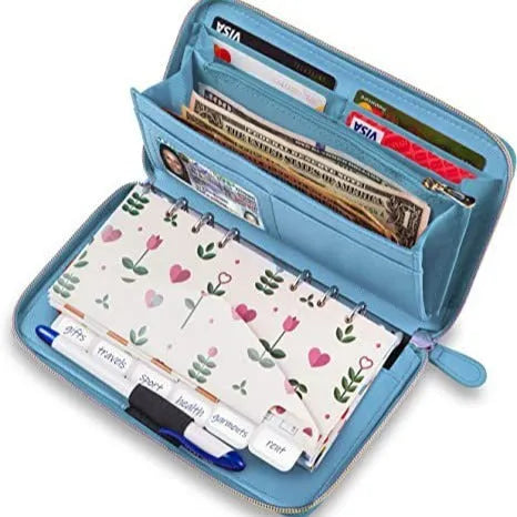RFID-blocking card holder wallet in multiple solid colours showing PU leather construction