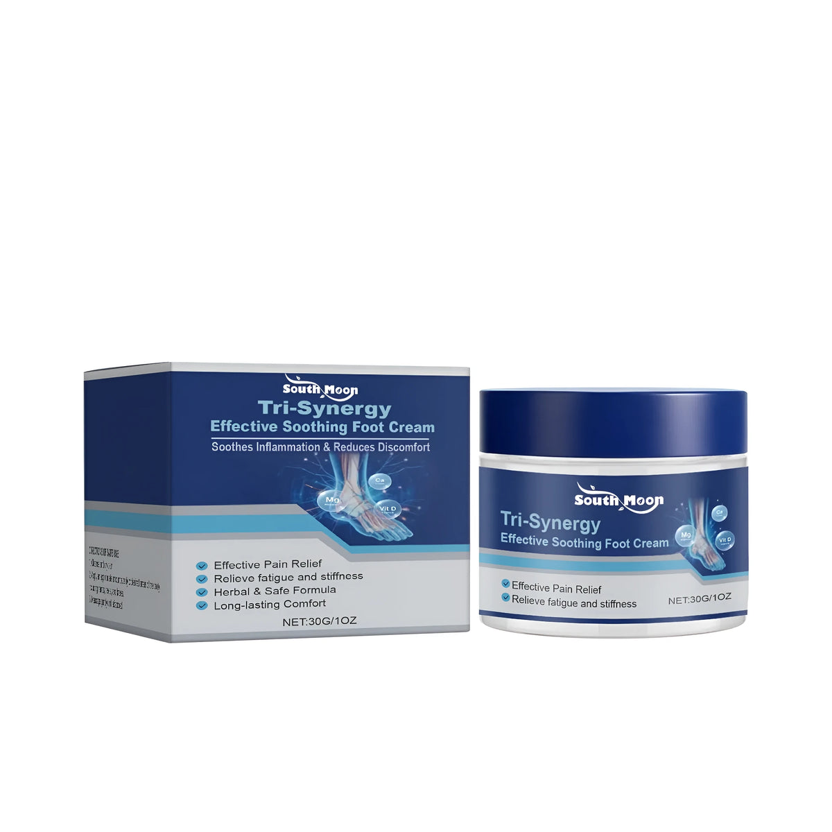 30g soothing foot cream with allantoin, borneolum syntheticum and radix saposhnikoviae extract for dry, tired feet