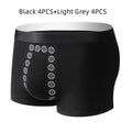Men's massage particle underwear in solid colours with mid waist design and breathable milk silk fabric