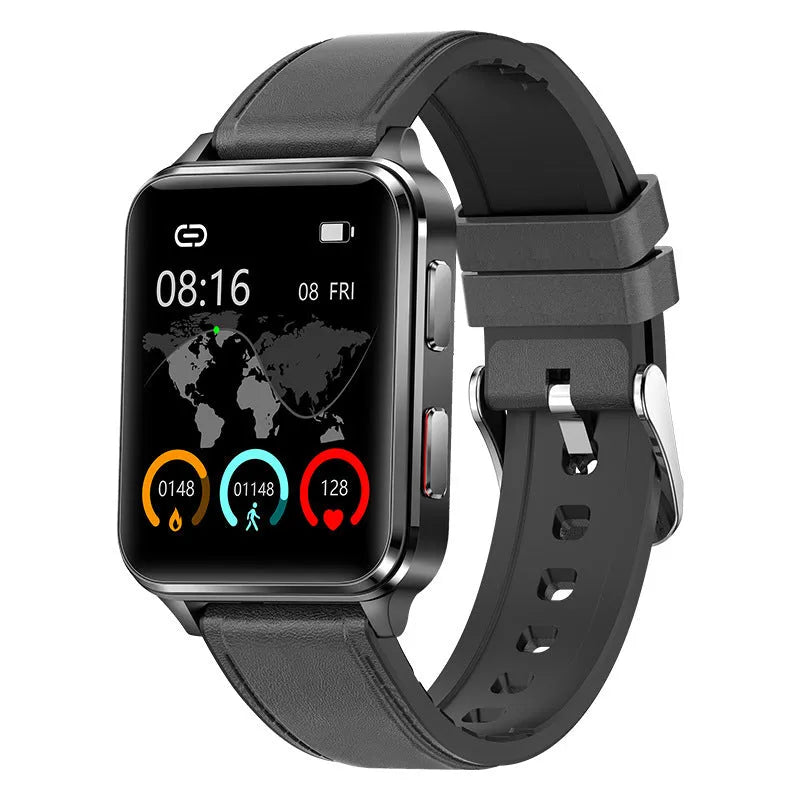 Air Type multi-sport watch with 1.70-inch screen on silicone wristband, showing heart rate display