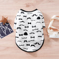 White gentleman beard dog costume on small dog with polyester fabric and casual style