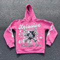 Loose street hipster pullover jumper with front pocket in medium-thick polyester fabric