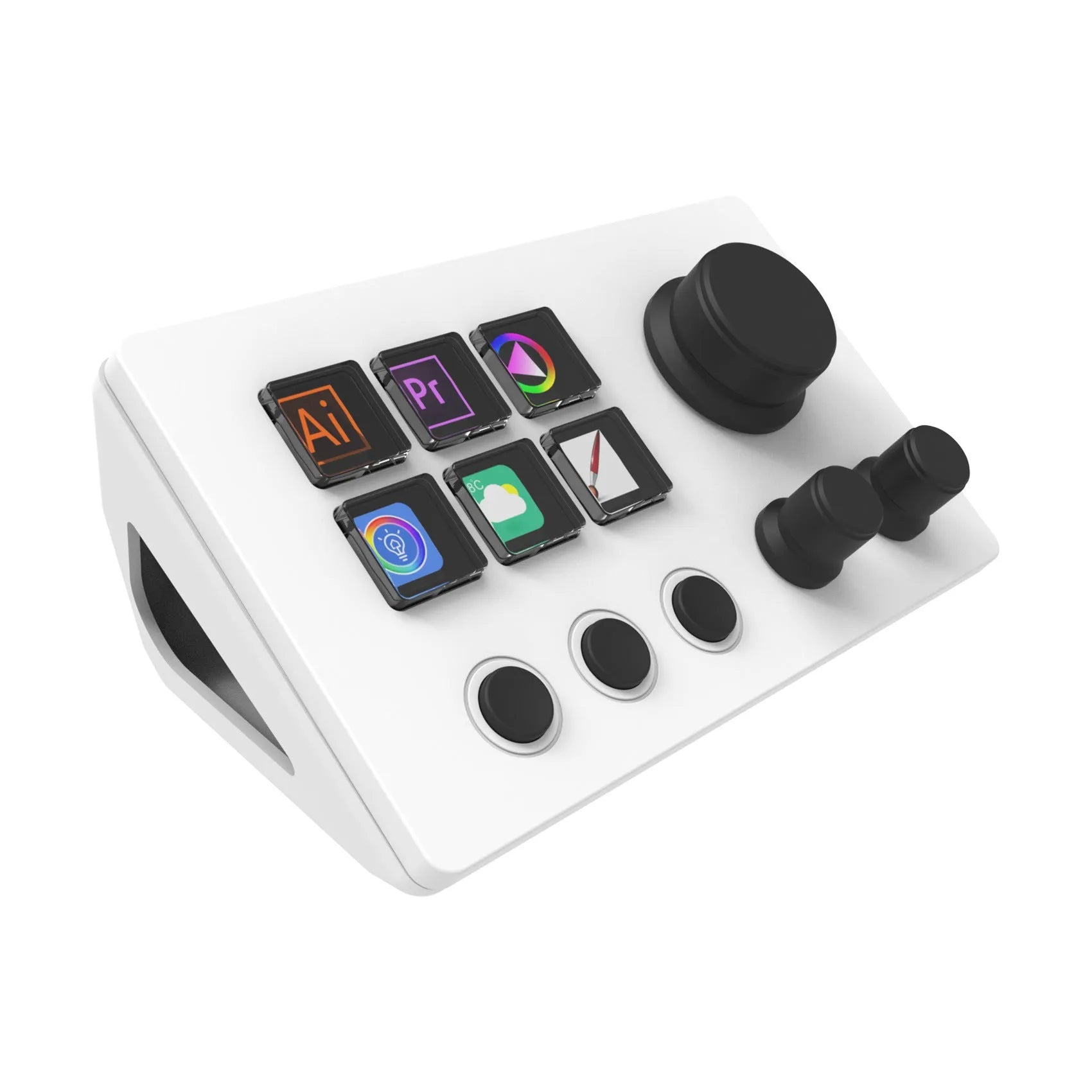 Visual Keyboard N3 silicone keypad in black or white with 2m cable, compact 120x30x20mm dimensions