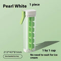 Ice cube tray mould with one-touch release mechanism and storage box in food-grade plastic