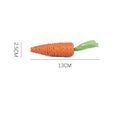 Interactive cat toy set with carrot-shaped toys, crinkle paper, ringing stones, extendable stick, and dental care chewing sticks