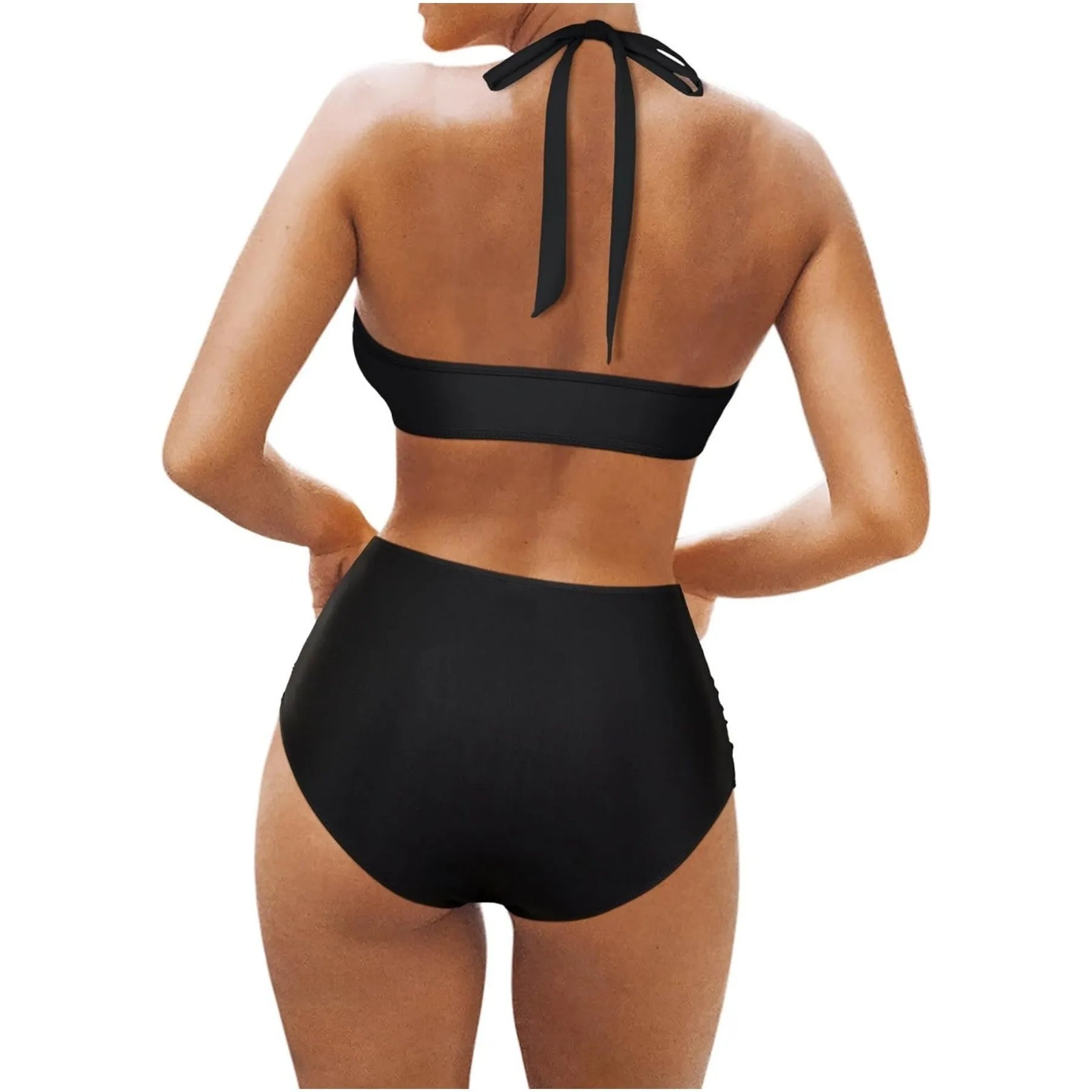 Women's polyester fibre bikini swimsuit in briefs style available in multiple sizes and colours