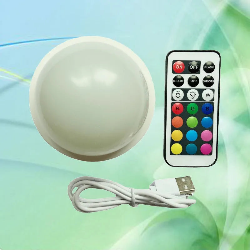 Shooting star night light with colourful gradient lighting showing touch and remote control functions