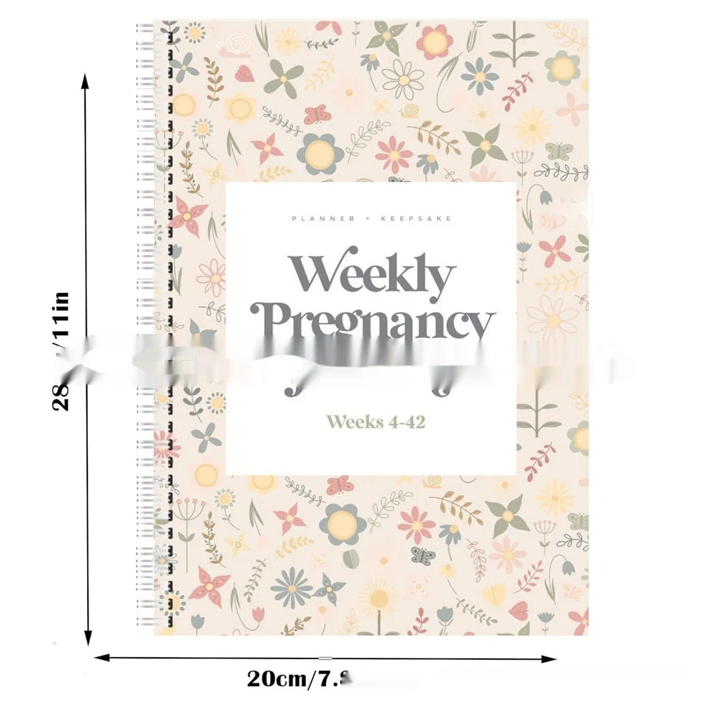 A5 pregnancy weekly diary notebook with organised sections for expectant mothers