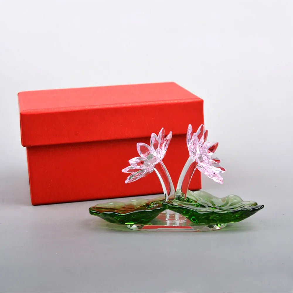 Pink carved white crystal ornament paperweight, sandblasted finish, 95mm x 40mm x 60mm, 580g