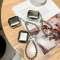 Matte plating protective cover for AirPods showing TPU material and electroplated finish