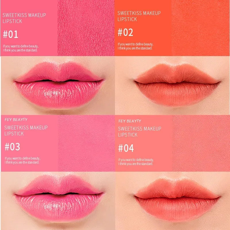 Fey Beauty Cameo Brown Nude Lipstick tube showing 3.8g non-staining moisturising formula
