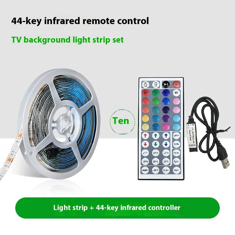 24-key mini Bluetooth DC head RGB controller for 5050 LED light bars, 5-24V input, RGB Symphony, not waterproof