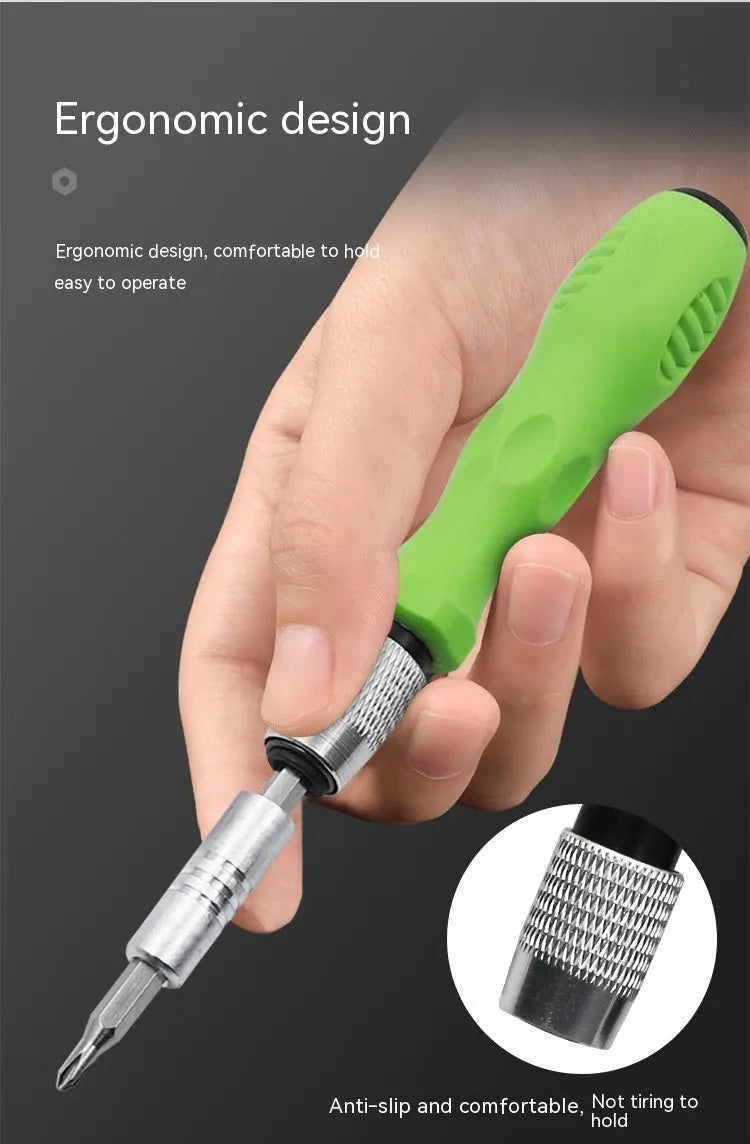 32-in-1 screwdriver set for mobile phone repair with bits organised in combination case