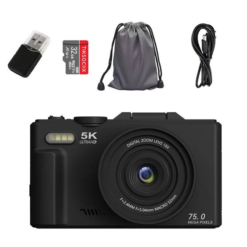 Compact CCD digital camera with WiFi and full HD screen, 11.5cm x 4.6cm x 6.95cm, in black pink or white
