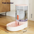 Automatic pet drinker with 3.8L capacity in blue, green, grey, or pink colours, made from durable PP material