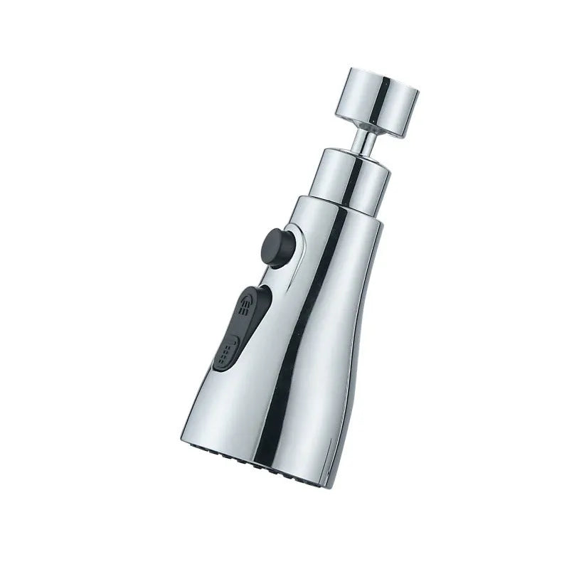 Universal faucet sprayer in matte black with 360-degree rotation and three cleaning modes for kitchen use