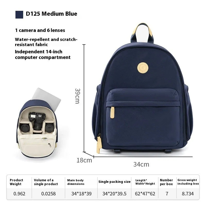Green polyester shoulder camera bag for women with a curved strap and front patchwork panel.