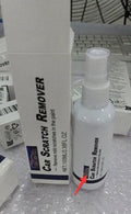 Car scratch repair spray canister for paint surface scratch removal and sealing.