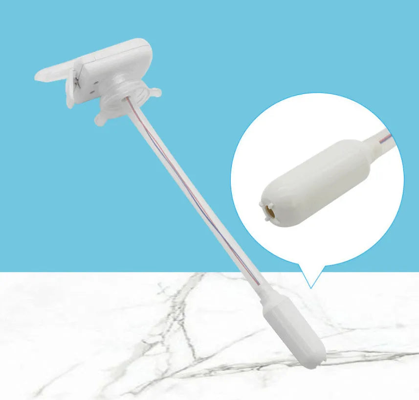 Blue handle pumping water device with 32.5cm straw for transferring milk and beverages between containers