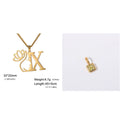 Stainless steel cross chain necklace with electroplated finish in gold or silver tone, showing pendant attachment and link detail