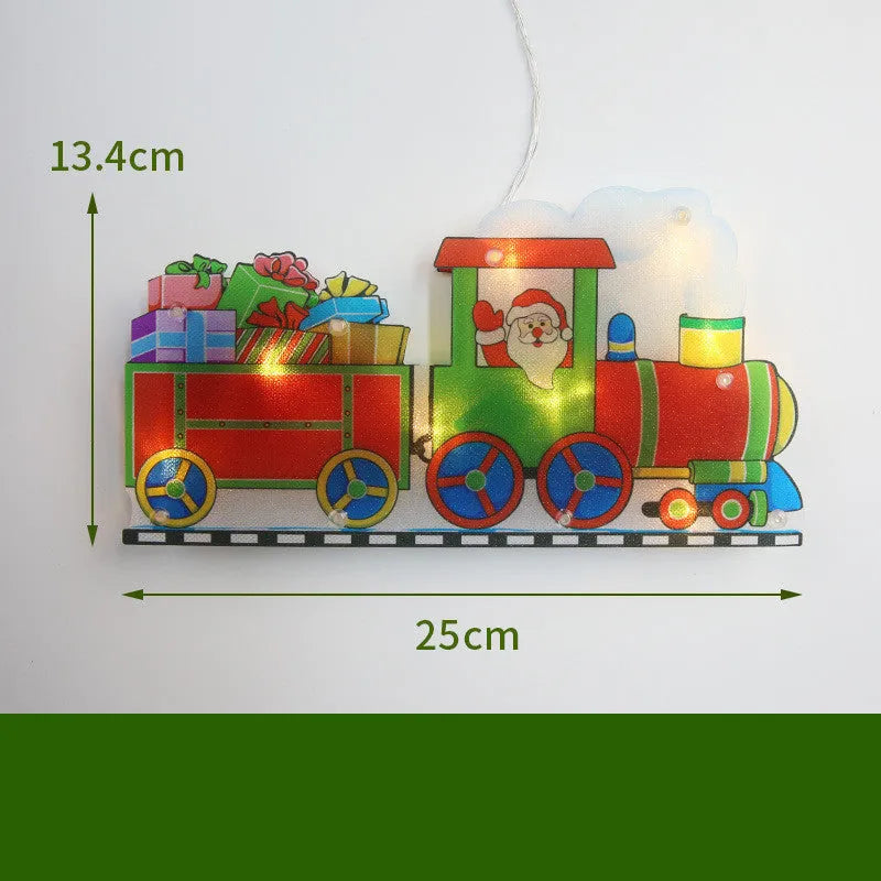 Christmas LED modelling light 250x140mm PVC with eight festive designs including snowman and reindeer