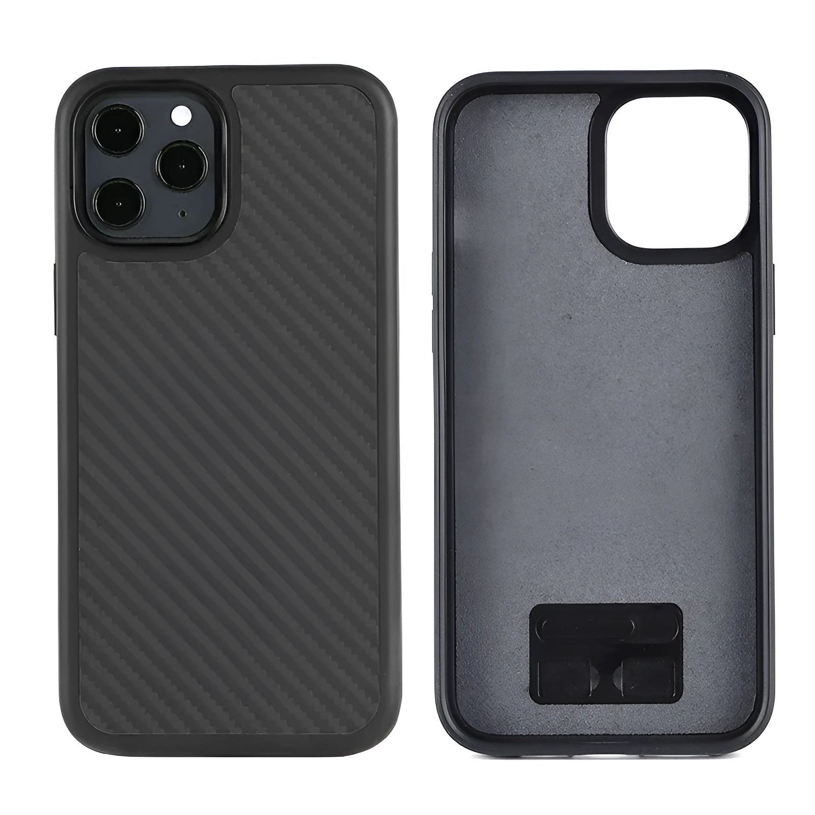 Handcrafted wooden back cover case for iPhone with TPU and Kevlar construction.