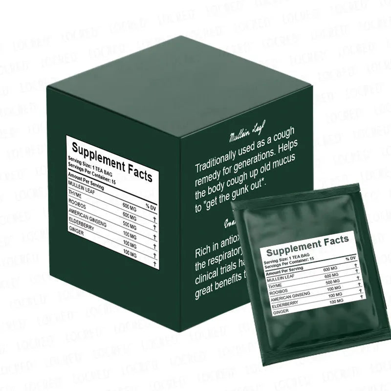 Box of 15 sugar-free hairy flower herbal tea bags with 100g total content