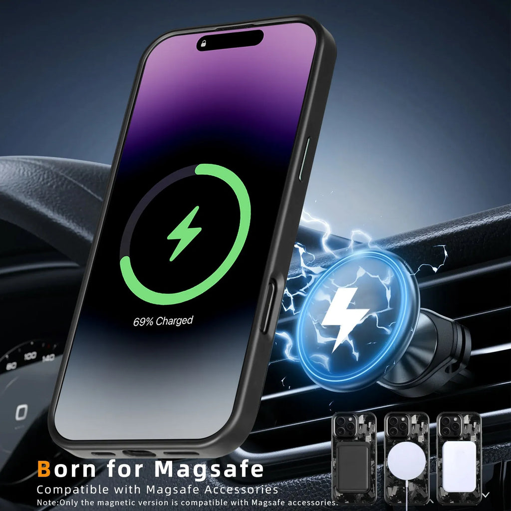 Metal frame forged pattern mobile phone case in blue gold with carbon fibre construction and magnetic attachment