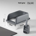 Stainless steel cat litter box with double layer pad and scoop, 20L, available in five colours