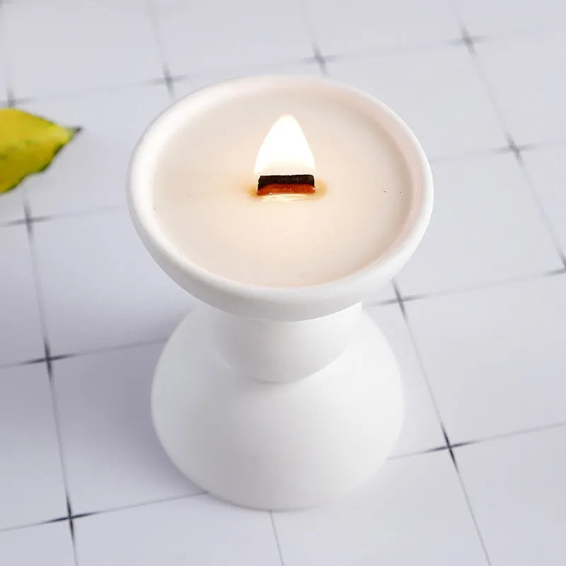 Ceramic aromatherapy candlestick with European romantic simple design in various style options