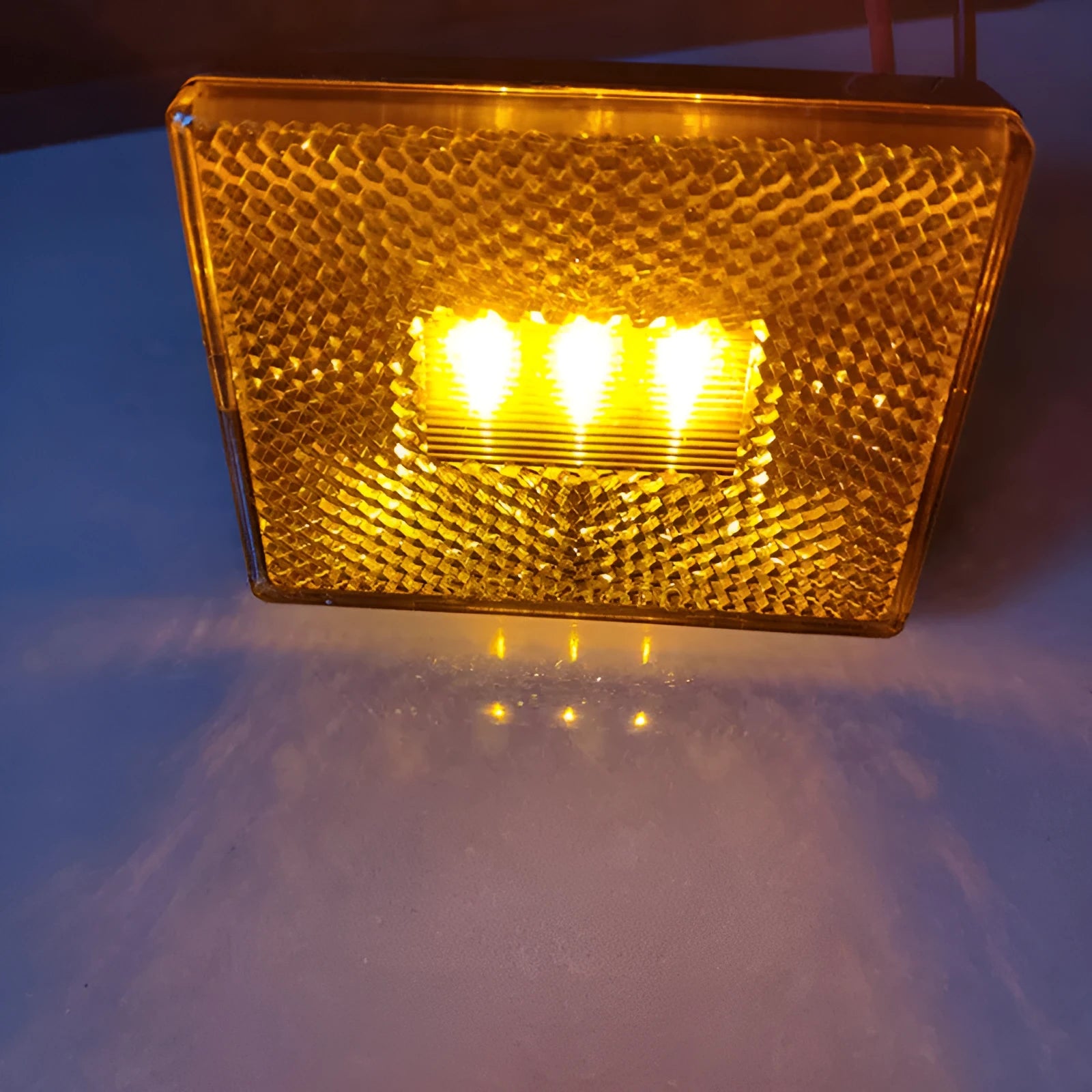 LED trailer side light with transparent cover in red or yellow colour options