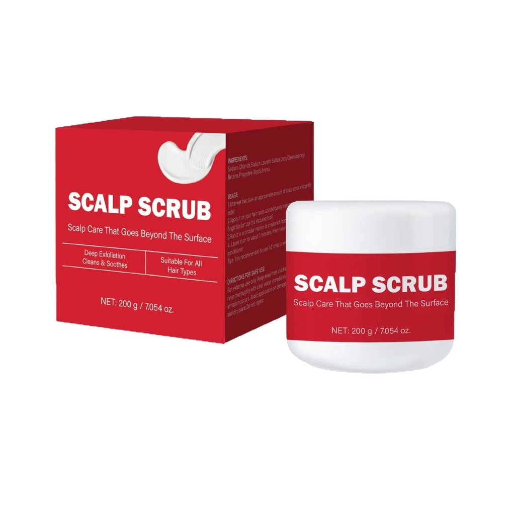 Exfoliating scalp facial scrub shampoo 200g with anti-itching anti-dandruff properties FPB007 export packaging