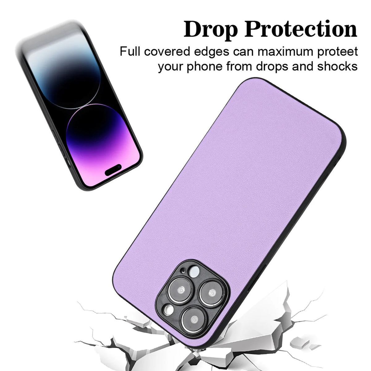 Samsung Galaxy leather-style TPU PU phone case in solid colour with all-inclusive drop-resistant protection