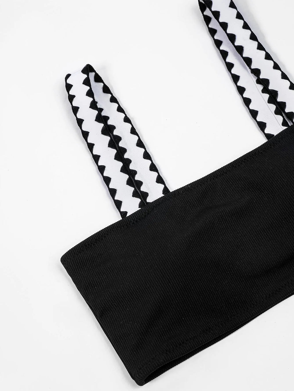Black women's swimsuit bikini with hollowed-out design and split-side bottoms