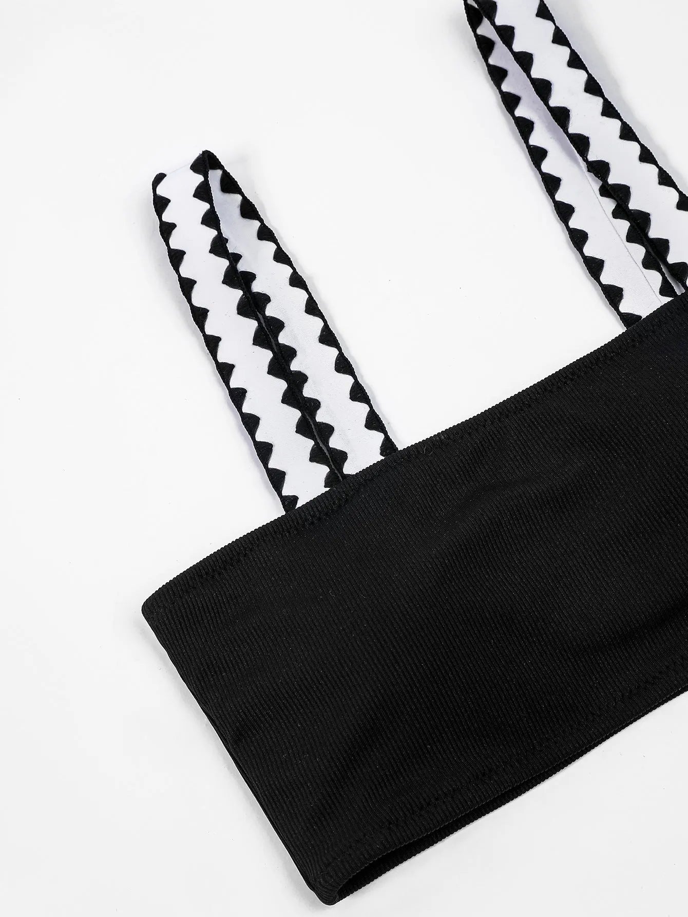 Black women's swimsuit bikini with hollowed-out design and split-side bottoms