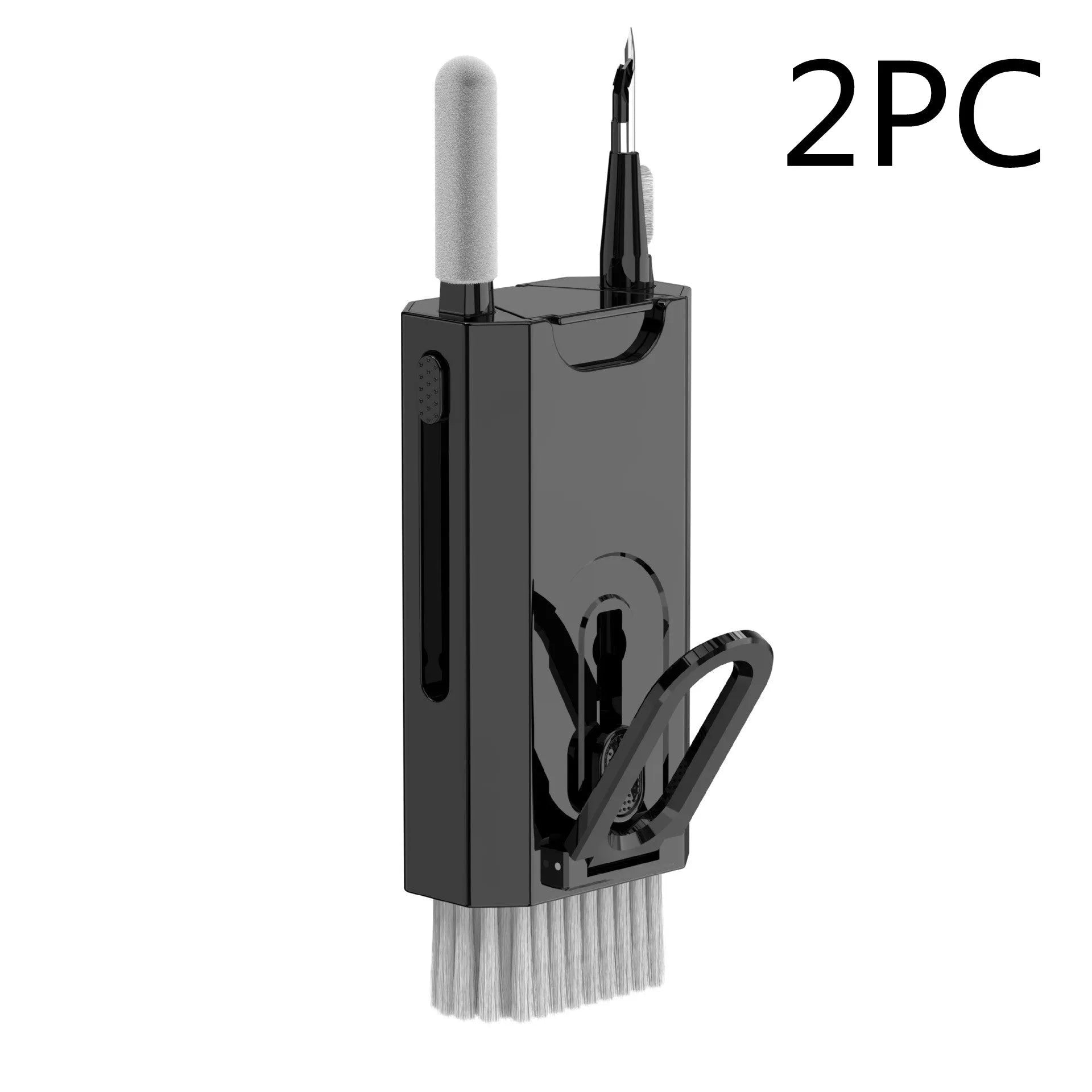 5-in-1 electronic screen cleaner kit with flocking sponge, brush and metal tip
