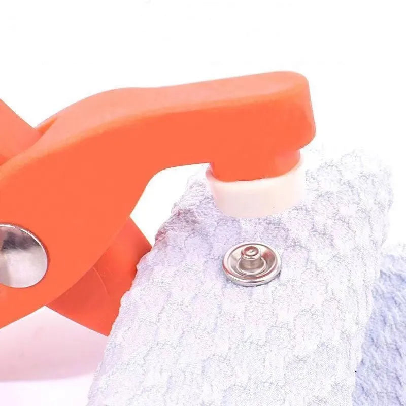 9.5mm stainless steel five-claw no-sew buttons with application pliers for children's clothing