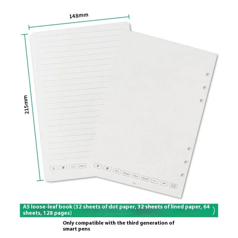 Loose spiral notebook filling paper with Zodiac Forest Paper, 64 pages, and assorted refills for writing and drawing