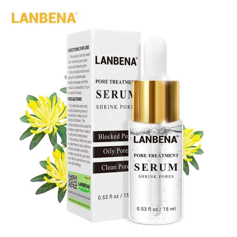 15ml pore treatment serum with witch hazel flower water for blackhead care and large pores