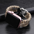 Woven nylon watch strap for iWatch 38-49mm with steel buckle, connector and multiple colour options