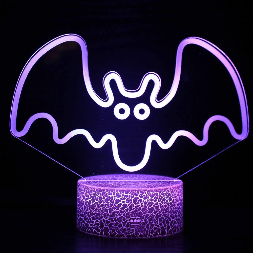 Acrylic 3D small night USB table lamp with 4mm light guide plate on 9.5x4cm base in colourful options