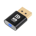 26.5mm HDMI graphics card virtual display device in gold finish preventing screen blanking during GPU tasks