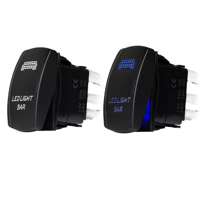 Black off-road LED spotlight wiring harness kit with switch and 2-metre cable.
