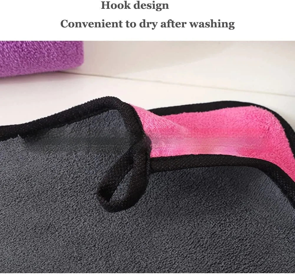 Five yellow coral fleece car cleaning cloths, each 30x60cm, thickened and absorbent for car washing and drying.