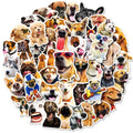 Pack of 100 realistic Nordic style dog facial expression stickers for crafts.
