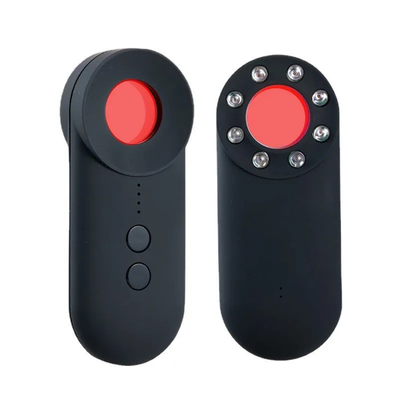 Black anti-car GPS detector measuring 93.8mm with signal and camera detection capabilities